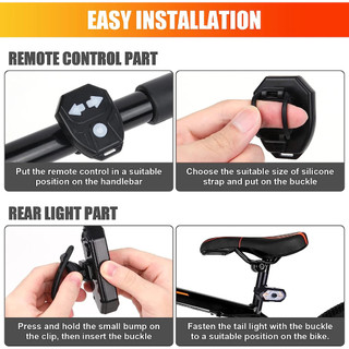Đèn Xi Nhan Có Âm Thanh Điều Khiển Từ Xa Sạc Điện USB Cho Xe Đạp-Đèn Hậu Cảnh Báo An Toàn Ban Đêm Tiện Dụng