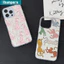 Ibumpers Ốp Điện Thoại Da Báo Màu Hồng Thời Trang Cho iPhone 16 15 14 13 12 11 ProMax X XS XR XsMax Vỏ Thời Trang Họa Tiết Lông Vũ Cứng Chống Sốc