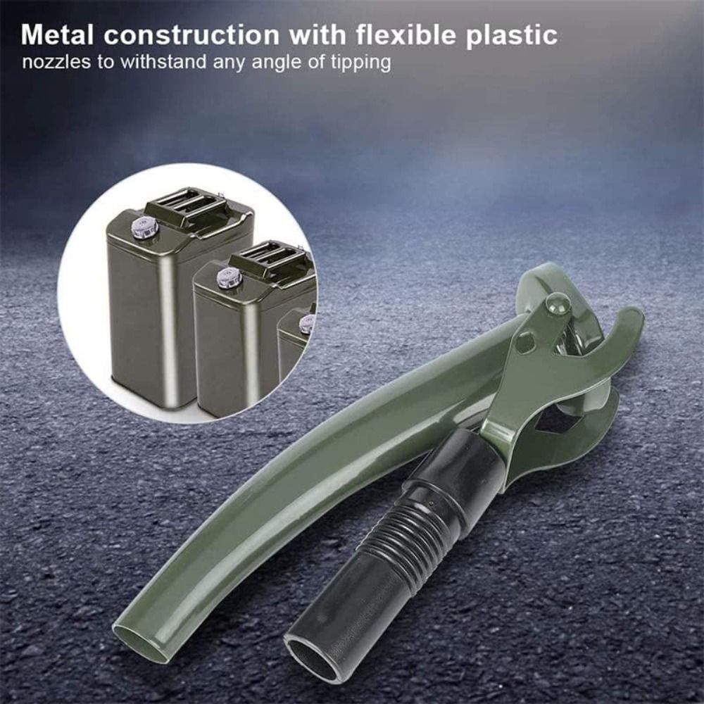 FANIELLAPOWELL Jerry Can Spout, Lon 5L / 10L / 20L Vòi phun linh hoạt Đổ thùng dầu, Vòng đệm cao su chống rò rỉ khẩn cấp Phụ kiện ô tô