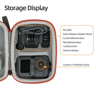 Dành cho bộ túi lưu trữ DJI OSMO ACTION 6 / 5pro / 4 / 3, túi máy đơn, hộp bảo vệ vai và đeo chéo, phụ kiện túi xách máy ảnh thể thao