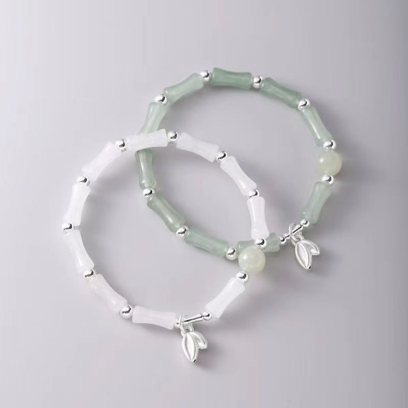 Vòng tay thắt nút tre hình mắt mèo cá tính phong cách Trung Quốc