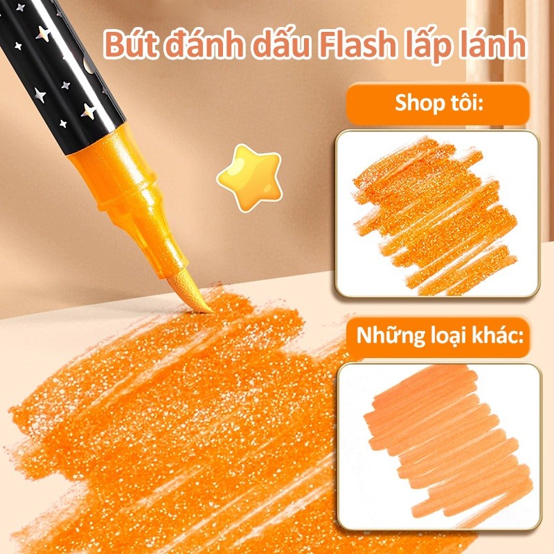 Bút dạ màu acrylic marker dạng lỏng 36/48 màu, bộ vẽ tranh với ngòi nhọn và đầu mềm chuyên dụng cho bé và người lớn