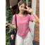 Giảm giá 29k áo phông nữ girl phố hot trắng basic xịn kiểu sang chảnh tay ngắn form rộng trơn áo thun cổ tròn vạt chéo đẹp
