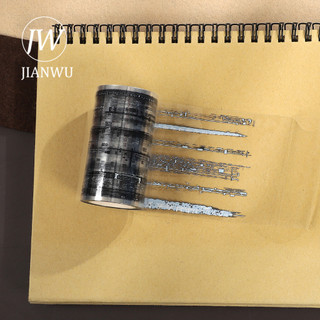 JIANWU 70mm * 10m Vintage Punk Số Chữ Phong Cảnh Chất Liệu Cắt Băng Thêu Sò PET Sáng Tạo DIY Tạp Chí Văn Phòng Phẩm