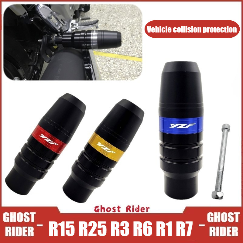 Dành Cho Xe YAMAHA YZF R15 R25 R3 R6 R1 R7 CNC Hợp Kim Nhôm Tai Nạn Miếng Lót Khung Thanh Trượt Ống Xả Bảo Vệ Động Cơ Bảo Vệ Xe Máy Phụ Kiện