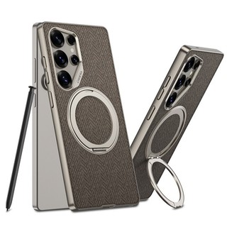 Thích hợp cho S25Ultra Vỏ Điện Thoại s24ultra Vỏ Bảo Vệ Kim Loại Bằng Sáng Chế Da Xoay Vòng Giá Đỡ Hàng Spot