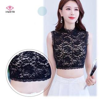 Áo sơ mi nữ cổ giả trắng với ren hoa detachable, mới lạ cho áo len