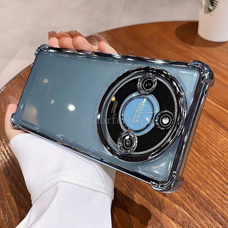 Honor X9c Vỏ TPU silicon mạ trong suốt thông minh cho Honor X9d X9C X9a X9b HonorX9C 5G Vỏ điện thoại túi khí bốn góc trong suốt Ốp lưng mềm chống sốc Camera bảo vệ mặt sau