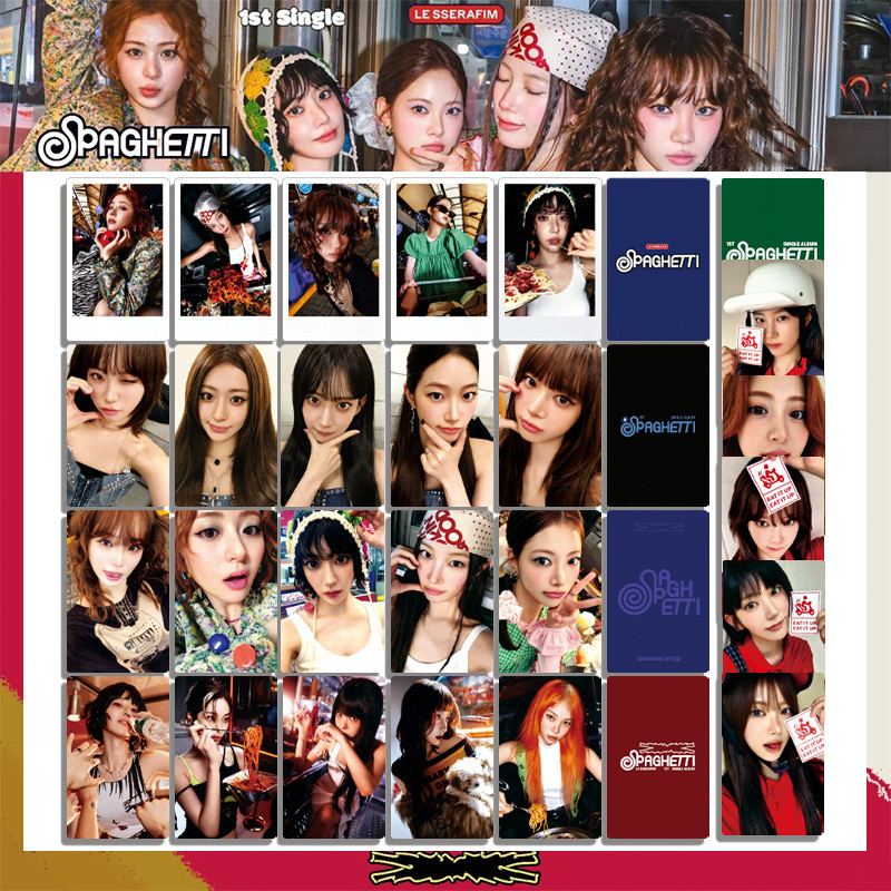 5-7 Chiếc SPAGHETTI Photocards Khác Nhau WEVERSE TIÊU CHUẨN 2025 EASY CRAZY HOT Album Lomo Cards SAKURA KIM CHAEWON HUH YUNJIN KAZUHA HONG EUNCHAE SOLO Bưu Thiếp YM