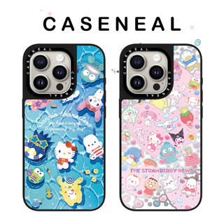 CASENEAL Bể Bơi Hoạt Hình Gương Chất Lượng Cao Ốp Lưng Điện Thoại Thích Hợp Cho iPhone 17ProMax 17pro 17 air 16promax 16 15promax 15 14promax 13 13promax Ốp Lưng Cứng Chống Rơi Thời Trang