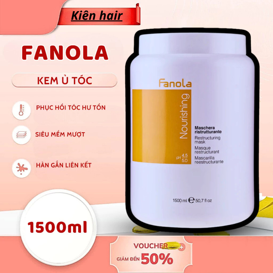 Kem Ủ Tóc FANOLA Nutri Care Restructuring Mask 1500ml ủ tóc collagen phục hồi tóc hư tổn | Trunghair