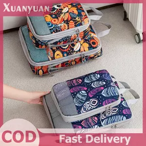 XUAN 4 Túi Bảo Quản Nén Dung Tích Lớn Có Thể Gập Lại Khối Đóng Gói Có Thể Giặt Được Mở Rộng Hành Lý Túi Bảo Quản VN