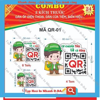 Mã QR Ngân hàng hình Chibi Cute, Dán ốp Điện thoại, Cửa tiệm, Cá Nhân