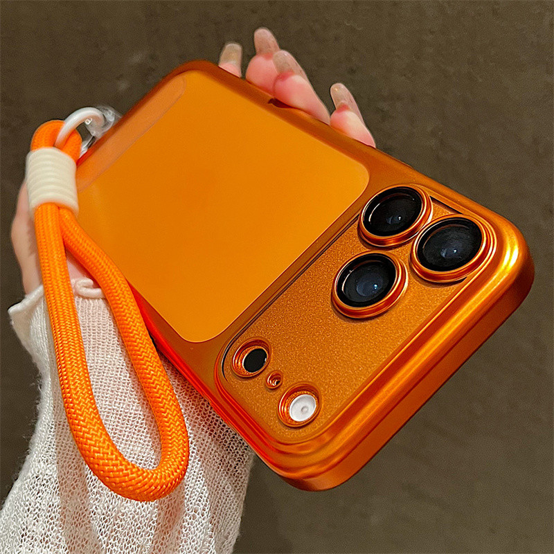 Mạ Dây Đeo Ốp Lưng Điện Thoại iPhone 17 16 Pro Max 15 14 13 17 Pro Max 17Air Siêu Mỏng Trong Suốt Cứng PC Cover