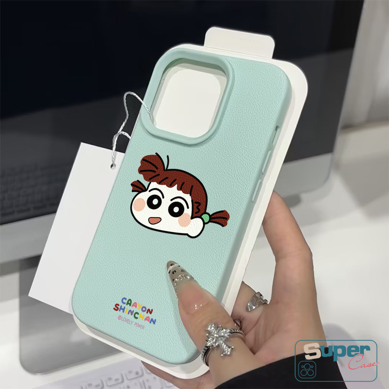 Ốp Lưng Tương Thích Cho IPhone 15 16 11 17 13 14 12 Pro Max 12 14 16 13 15 17 Pro 15 16 14 Plus XR X XS Max Hoạt Hình Thời Trang Dễ Thương Crayon Shin-chan Himawari Cover