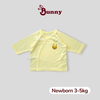 Áo cột dây newborn dài tay Bunny chất thun Modal mềm mịn cho bé 3-5kg