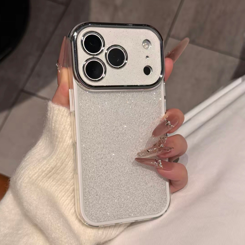 Ốp điện thoại Acrylic mạ long lanh 2 ni 1 cho iPhone 17 Pro Max 17 Air 16 Plus 15 14 13 12 11 Vỏ bảo vệ chống sốc