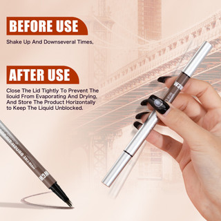 Bút chì kẻ mày hai đầu chạm khắc Micro-Needle Chống thấm nước Không nhòe Hai trong-