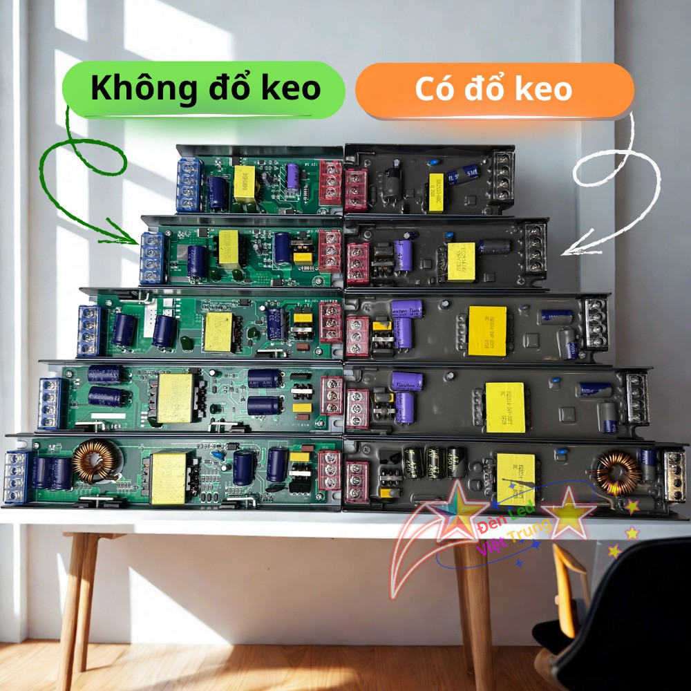 Nguồn Tổ Ong 12V/24V  Siêu Bền, Chuyên Dụng Cho LED, Hiệu Suất Cao, Tản Nhiệt Tốt-Bộ Chuyển Đổi Dòng Điện