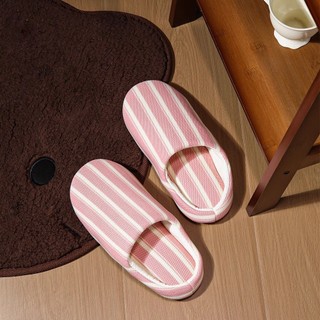 XIXITIAO Cotton Vải Lanh Dép Retro Sọc Nam Nữ Nhà Mùa Xuân Mùa Hè Bốn Mùa Đa Năng