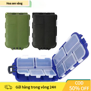 【24H】Hộp mồi câu cá hai mặt 10 ngăn di động đa năng, chất liệu nhựa cao cấp chống tràn và chống ẩm tốt, dễ mang theo