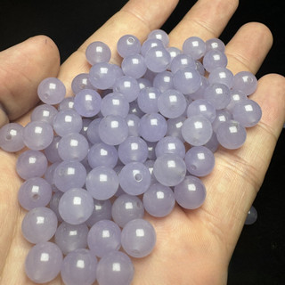 ((50 cái) Puree cao đá taro màu tím 6 mm, hạt tròn nhỏ cho phụ kiện tự làm vòng tay