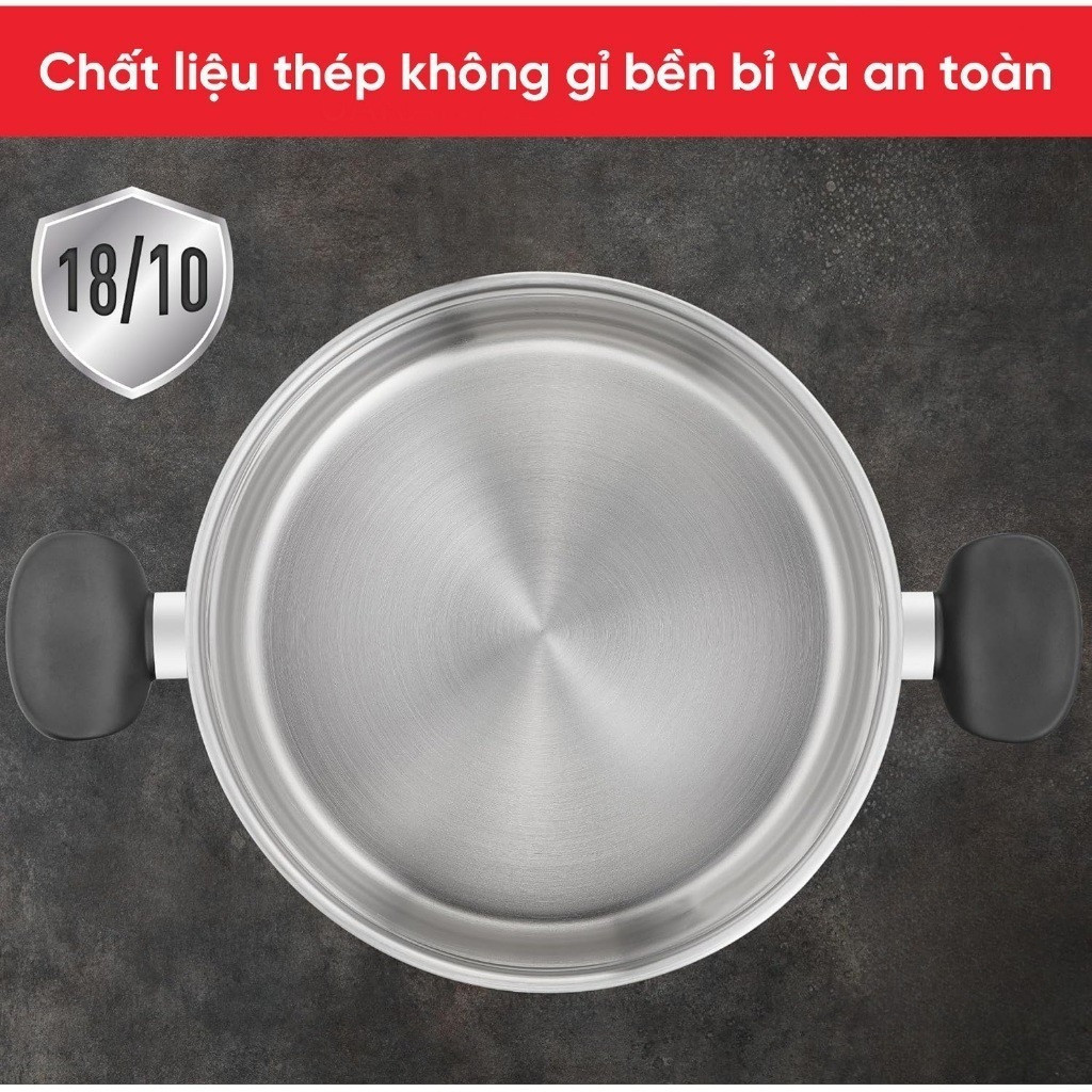 Nồi hấp Inox Tefal Couscous Primary E3089504 24cm - Thép không gỉ  - Bảo hành chính hãng 24 tháng