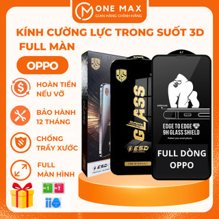 Kính cường lực Oppo A53 A54 A55 A57 A58 A60 A9 A18 A17 A16 A15 A98 A96 A77s A38 A79 5G A74 4G A76 F9 F11 reno 4 5 6 7 8