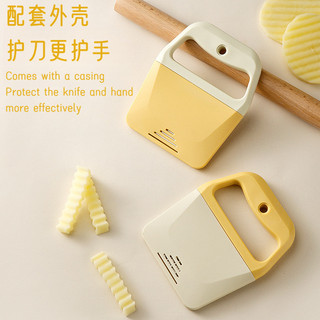 Dao sóng khoai tây bằng thép không gỉ, dụng cụ cắt khoai tây / dao khoai tây răng sói hình con sóng