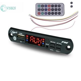 Chenlongshang 1 Bộ 12V USB TF Radio Âm nhạc không dây Máy nghe nhạc MP3 trên ô tô có điều khiển từ xa 5.0 MP3 WMA Mô-đun giải mã bảng EN