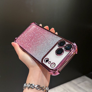 Ốp lưng iPhone chống sốc túi khí | Lấp lánh | Bảo vệ camera tích hợp cho iPhone 11 12 13 14 15 16 17 Pro Max 17 air