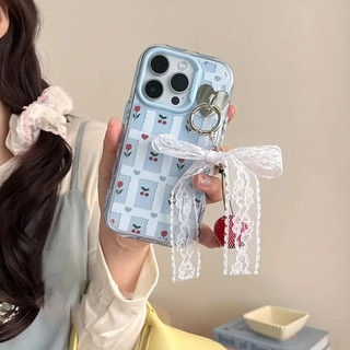Ốp điện thoại họa tiết anh đào 17promax Thích hợp cho iPhone 11 12promax 12 13 14 15 pro max Ốp điện thoại 14promax 15pro 16 Pro max 17 17pro