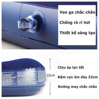 SUBOGDG Nệm hơi du lịch dã ngoại, đệm hơi cao cấp KT 191m x76/99/137cm x22cm (kèm bơm điện)