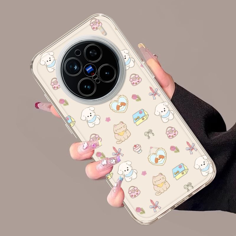 Động vật dễ thương cho Vivo x300pro Ốp điện thoại x300 Vỏ bảo vệ x200ultra Trong suốt x200s Chống