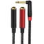 BTM 6 35mm Stereo Splitter Y Cable Stereo Male to Double 6 35mm Female Splitter