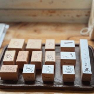 Con dấu gỗ rubber stamp Autumn season Nomi