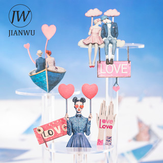 JIANWU Ảo Hành Trình Series Nhân Vật Vintage Phong Cảnh Chất Liệu Cắt Dán Sổ Lưu Niệm Nhãn Dán Sáng Tạo DIY Tạp Chí Văn Phòng Phẩm