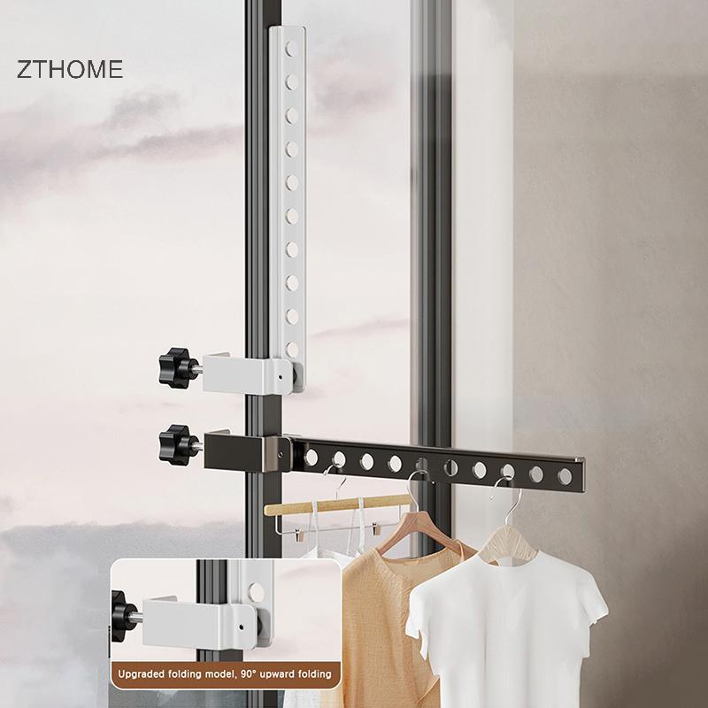 ZTHOME Có Thể Gập Lại Xoay Được Giá Treo Quần Áo Treo Tường Móc Treo Giá Phơi Tiết Kiệm Không Gian Nhôm Quần Áo Sắp Xếp HOT