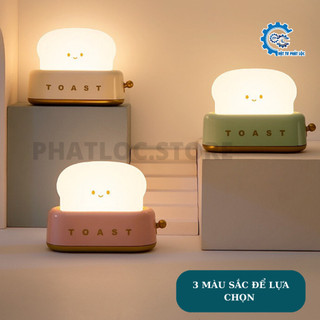 dễ thương Đèn Ngủ Để Bàn Hình Máy Nướng Bánh Mì Sạc Tích Điện,Hẹn Giờ Nhiều Chế Độ Sáng Đèn Led Trang Trí Decor Phòng