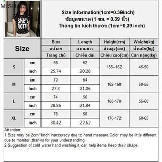 Misa Phong Cách Đường Phố Chấm Bi In Chữ Cổ Tròn Tay Ngắn Áo Thun Lưới Gợi Cảm Crop Top Dành Cho Nữ