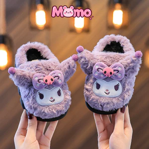 Dép Cotton Sanrio Bé Gái Công Chúa Dễ Thương Cho Bé Nhà Trong Nhà Chống Trơn Trượt Ấm Áp Trẻ Em Lông