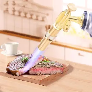 Khò gas mini chất liệu đồng nguyên khối tự động đánh lửa, đầu khò gas loại mới nhiệt độ 1300 độ có thể làm đầu hàn