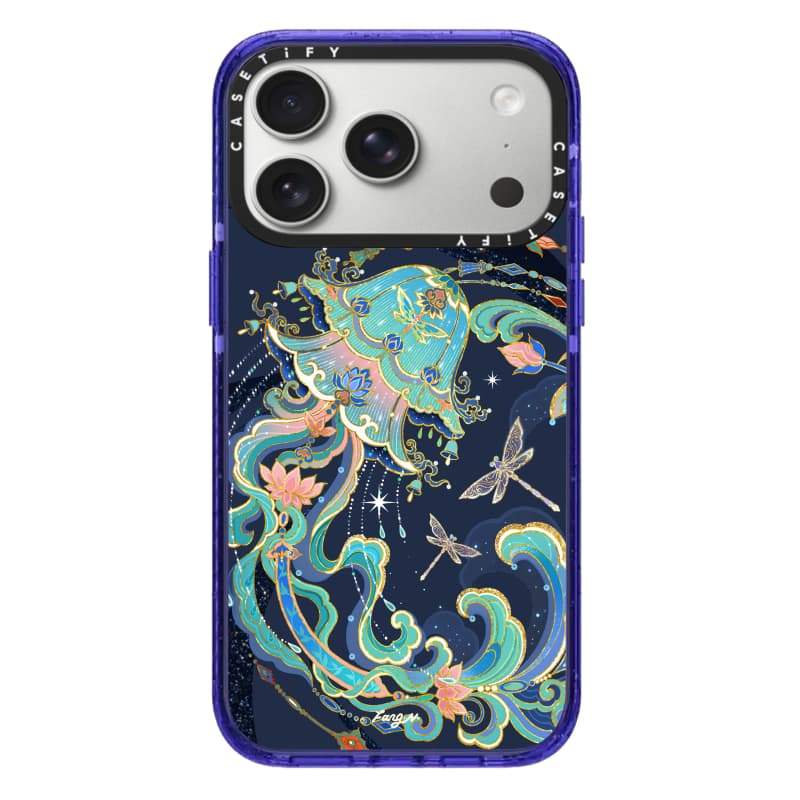 CASECASE X Sứa Nhiều Màu Sắc Peri Tím Trong Suốt Cứng Hút Từ Tính Tác Động Dành Cho Apple IPhone 12 13 14 15 16 17 Pro Max Plus Không Khí Có Hộp