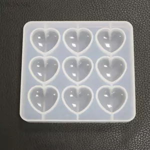KIKIN Valentine Trái Tim Tình Yêu Khuôn Silicon Kẹo Chocolate Fudge Khuôn Món Tráng Miệng Khuôn Đất Sét Nhựa Thạch Cao Khuôn Tái Sử Dụng Không st