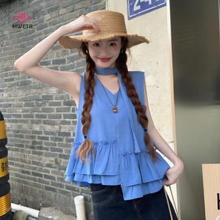 Áo vest nữ phong cách Hàn Quốc cổ chữ V, tay rời, phù hợp mọi lúc mọi nơi
