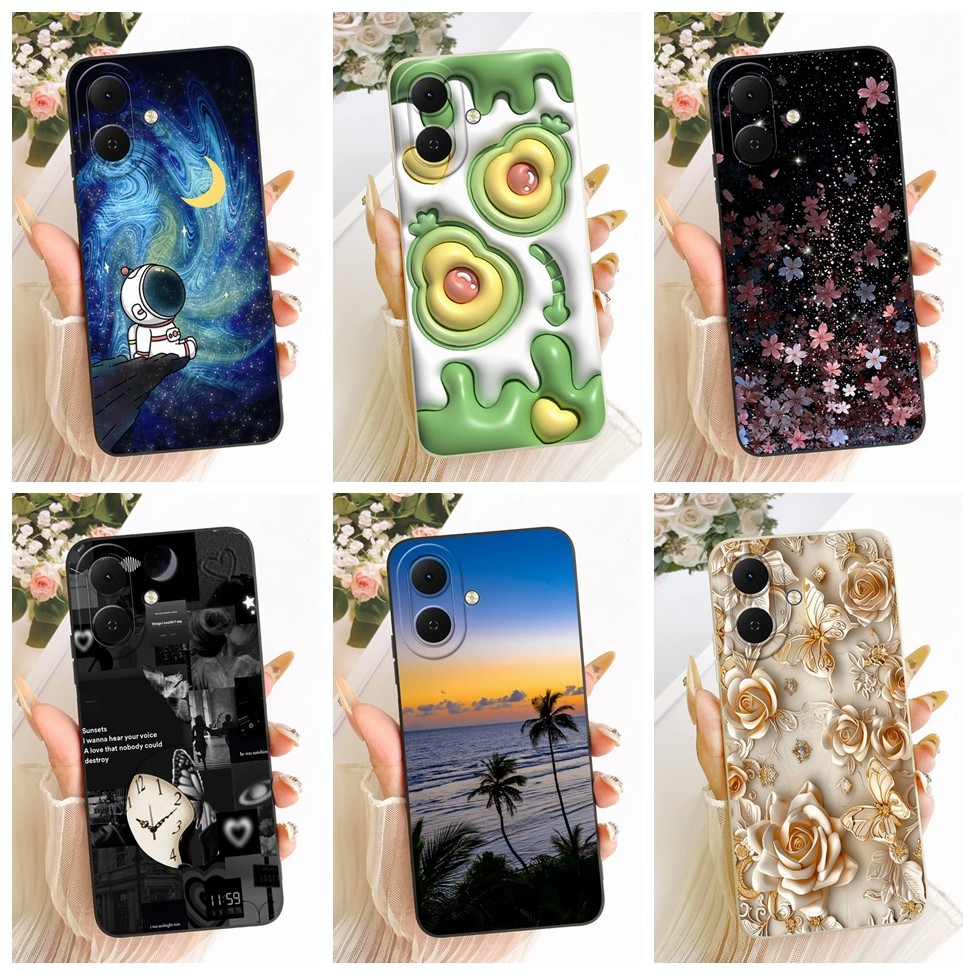 Vỏ Tecno Spark Go2 Vỏ KM4 Silicone Hoa thời trang sang trọng Kawaii Vỏ điện thoại chống sốc sơn dễ thương Techno Spark Go 2