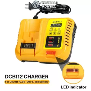 Bộ sạc pin Lithium FANIELLAPOWELL, Bộ chuyển đổi pin đế bằng nhựa, Bộ chuyển đổi công cụ nguồn DCB112 18V 20V cho pin DeWalt Đế sạc nhanh Repalce