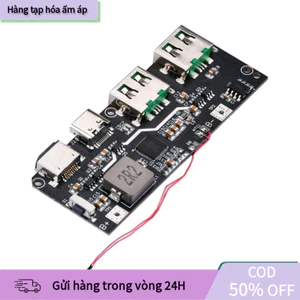 Mạch sạc dự phòng cao cấp hỗ trợ sạc nhanh 5A qua cổng Micro USB và Type-C với mạch bảo vệ pin 3.7V chuyên dụng
