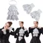 NKSFX Cổ Giả Xù, Cổ Ren Jabot Trắng Có Thể Tháo Rời, Đa Năng Phong Cách Victoria Cosplay Phụ Kiện Cổ Trang Trí Cho Người Biểu Diễn Sân Khấu