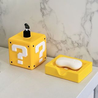 Sáng Tạo Mario Câu Hỏi Mark Hình Xà Phòng Thoát Hộp Hoạt Hình Ngoại Vi Nước Rửa Tay Sữa Tắm Sub-bottling